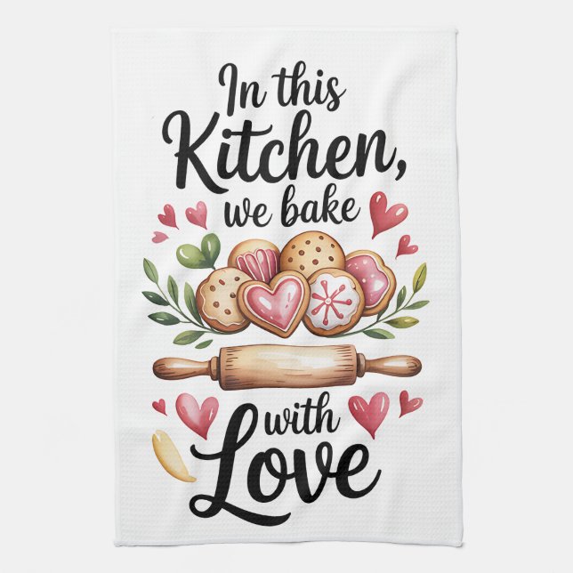 Funny Cooking Quote Tea Towel (Vertical)