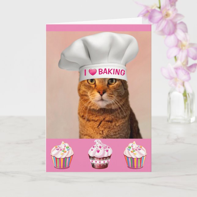 Funny Cooking School Graduation Card (Orchid)