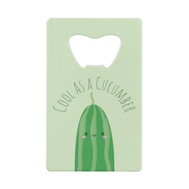 Funny Cool As a Cucumber Cute Foodie Pun Joke (Front)