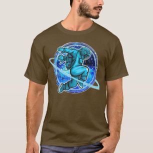 Funny Cool Astronaut Outer Space Planet Graphic T-Shirt