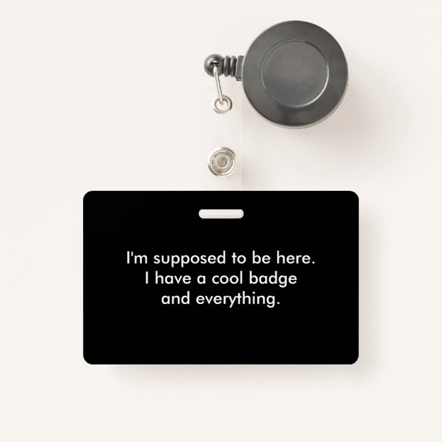 Funny Cool Badge and Everything ID Badge (Front with Retractable)