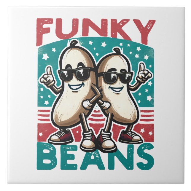 Funny Cool Beans Tile (Front)