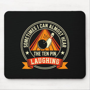 Funny cool bowling men dad bowler fun crazy mouse mat