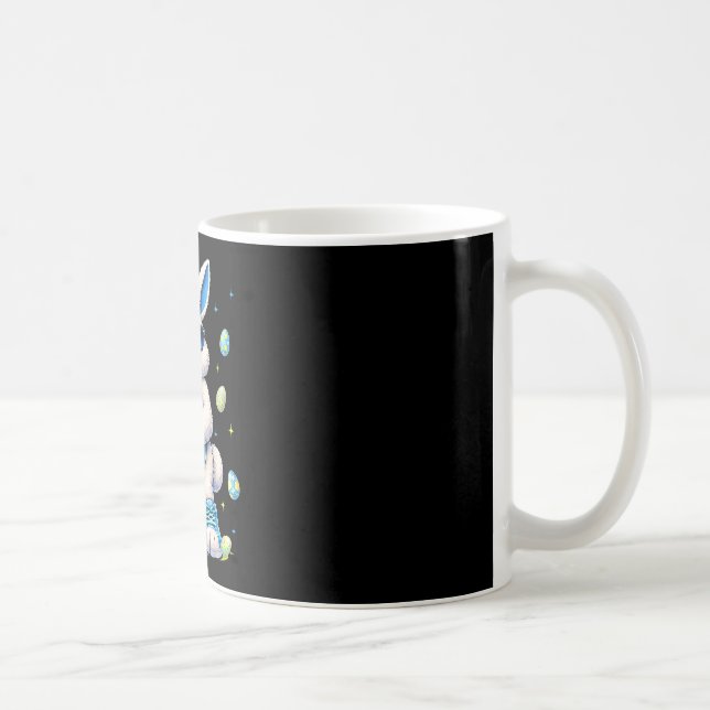 Funny Cool Bunny Easter Rabbit Easter Egg Men Boy  Coffee Mug (Right)