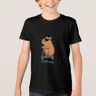 Funny Cool Capybara Scooter Vibes T-Shirt Tri-Blend Shirt