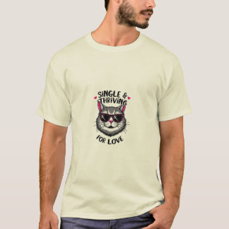 Funny Cool Cat Design T-Shirt