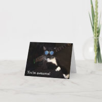 Funny Cool Cat Thank You