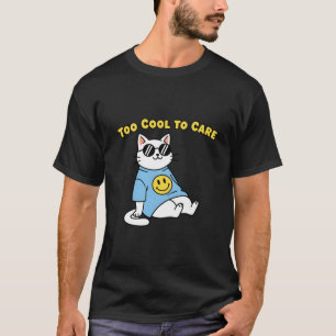 Funny Cool Cat with Sunglasses Trendy Cartoon T-Shirt