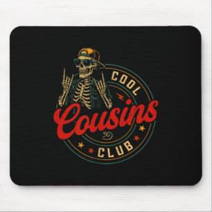 Funny Cool Cousins Club Shirt Cousin Crew Skeleton Mouse Mat