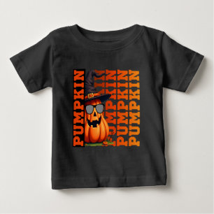 Funny Cool Cute Pumpkin fall autumn Thanksgiving Baby T-Shirt
