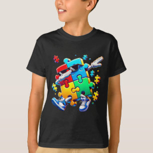 Funny Cool Dabbing Puzzle Piece Autism Awareness C T-Shirt