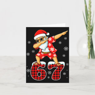 Funny Cool Dabbing Santa Hawaii 67 Meme Christmas  Card