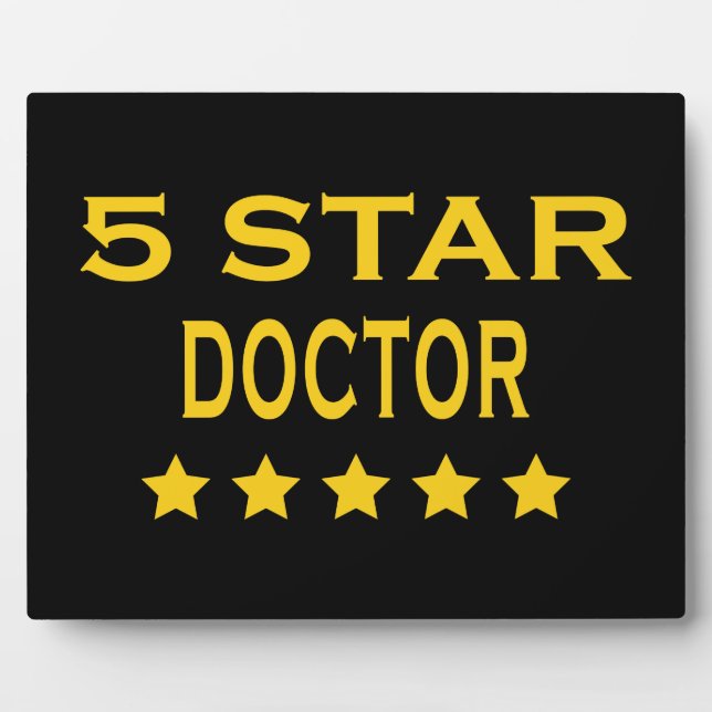Funny Cool Doctors : Five Star Doctor Plaque (Front)