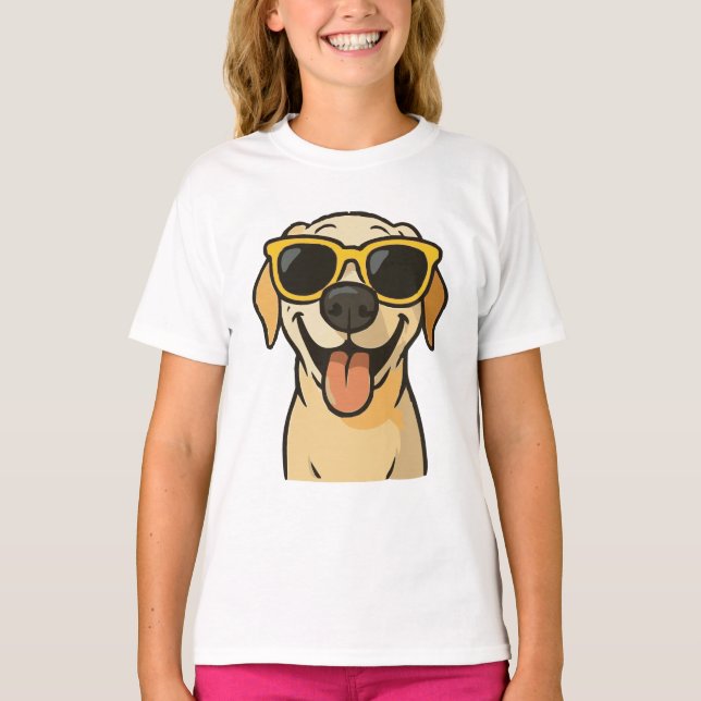 Funny Cool Dog Kids T-Shirt (Front)