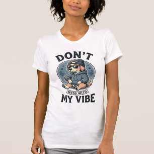 Funny Cool Dog Vibe Vintage Vector T-Shirt Design_