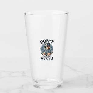 Funny Cool Dog Vibe Vintage Vector T-Shirt Design_ Glass