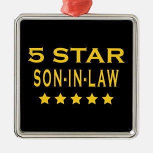 Funny Cool Gifts : Five Star Son in Law Metal Tree Decoration