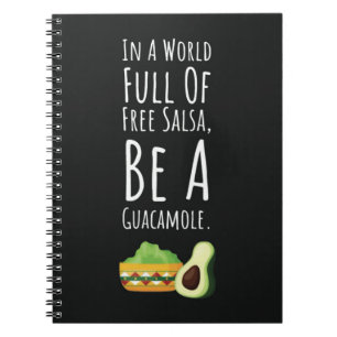 Funny Cool Gifts For Guacamole Lovers Cute Avocado Notebook