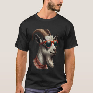 Funny cool Goat with Sunglasses, Animals Lover T-Shirt