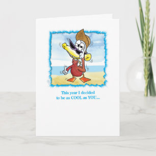 Funny, Cool Greeting Card, Standard white envelope Card