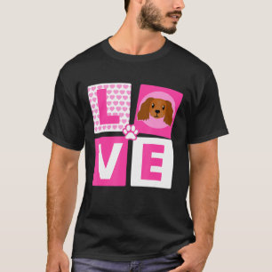 Funny Cool Love Cocker Spaniel For Dog T-Shirt