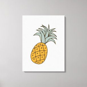 Funny cool pineapple canvas print