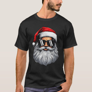 Funny Cool Santa Face Beard Sunglasses Christmas B T-Shirt