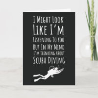 Funny Cool Scuba Diver Cards Diving Snorkelling
