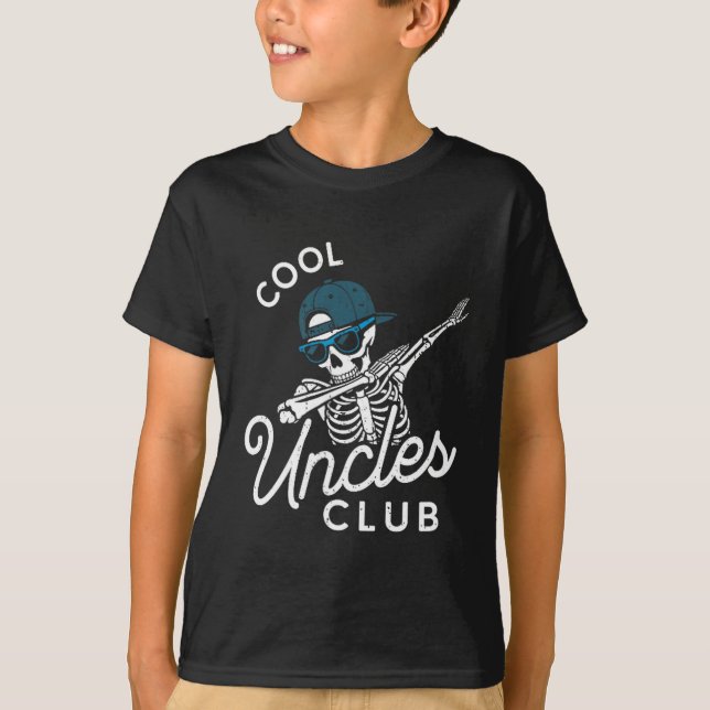 Funny Cool Uncles Club Shirt Funny Skeleton Uncle  (Front)