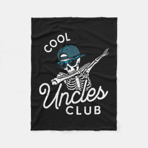 Funny Cool Uncles Club Shirt Funny Skeleton Uncle  Fleece Blanket