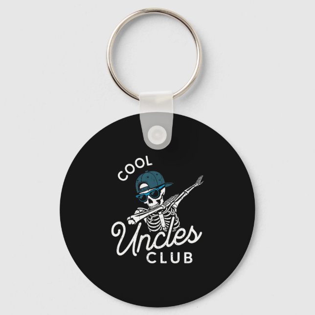 Funny Cool Uncles Club Shirt Funny Skeleton Uncle  Key Ring (Front)