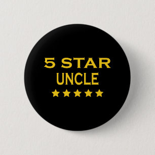 Funny Cool Uncles : Five Star Uncle 6 Cm Round Badge