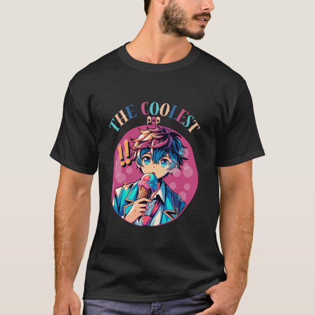 Funny Coolest Pop Pop Ice Cream T Shirt (Front)