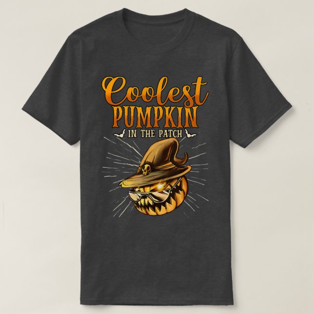 Funny Coolest Pumpkin In The Patch Halloween Party T-Shirt (Design Front)