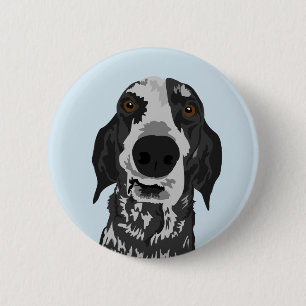 Funny Coonhound face button