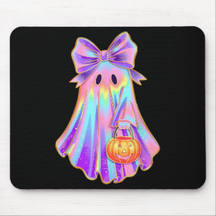 Funny Coquette Bow Ghost Pumpkin Halloween Soky Se Mouse Mat