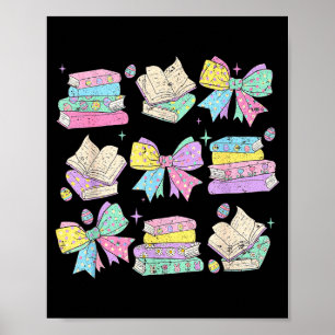 Funny coquette bunny bow rabbit teacher books poster