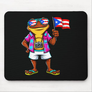Funny coqui frog puerto rico flag boricua puerto mouse mat