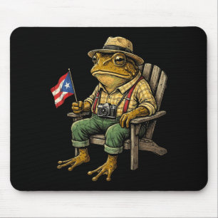 Funny coqui frog puerto rico flag taino boricua mouse mat