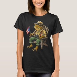 Funny coqui frog puerto rico flag taino boricua T-Shirt