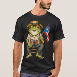 Funny Coqui Frog Puerto Rico Flag Taino Boricua T-Shirt