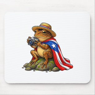 Funny Coqui Frog Puerto Rico Illustration Mouse Mat