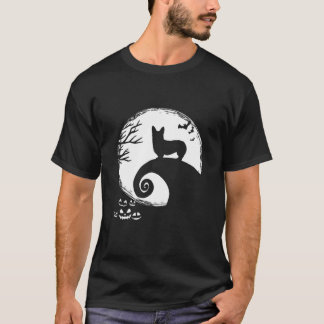 Funny Corgi And Moon Halloween Costume T-Shirt