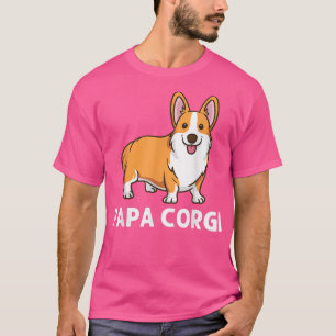 Funny Corgi Art For Men Dad Welsh Corgi Dog Animal T-Shirt