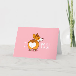 Funny Corgi Butt Valentine's Day Card