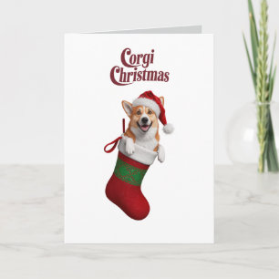 Funny Corgi Christmas Holiday Card