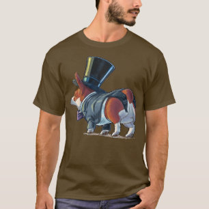 Funny Corgi Couple Bride And Husband Married Weddi T-Shirt