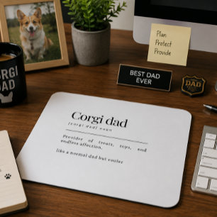 Funny Corgi Definition Corgi Dad Birthday Gift Mouse Mat