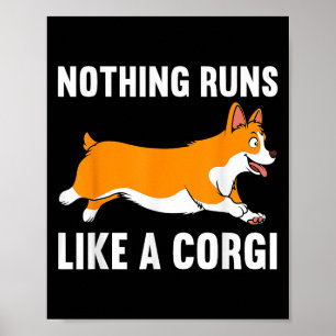 Funny Corgi Design For Men Women Kids Pet Dog Corg Poster