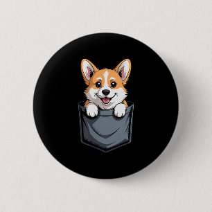 Funny Corgi Design For Men Women Welsh Corgi Dog L 6 Cm Round Badge